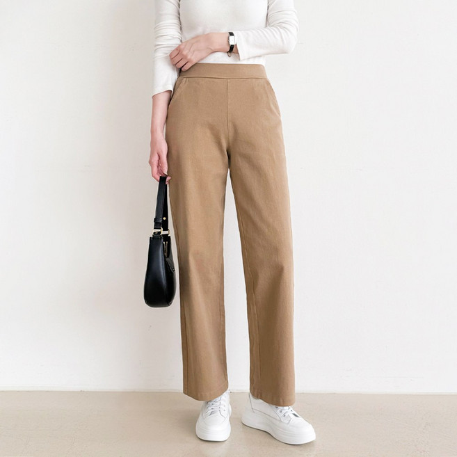 에이플심플 여성 일자코튼팬츠 여자 봄가을용 면바지