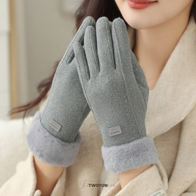 투윤 기모 어그 장갑 스마트폰 터치 여성