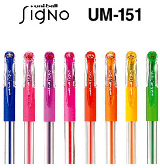 UM-151 미쯔비시 유니 시그노 0.28 0.38 0.5 리필심, 0.38mm만다린 오렌지