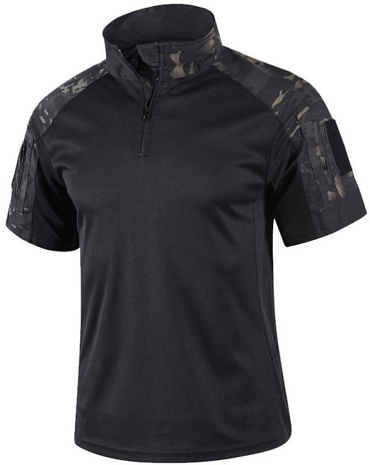 카모 전술 셔츠 반팔 빠른 건조 전투 티셔츠 남자 위장 군대 야외