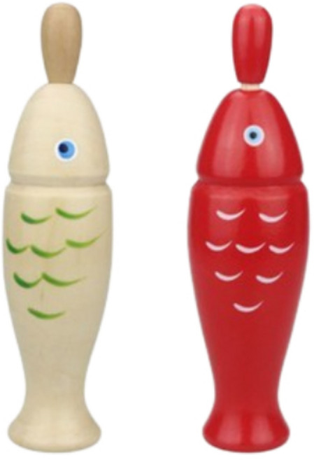 奧福 ORFF 魚型木魚 節奏樂器 聽力訓練, 1個, 原木色