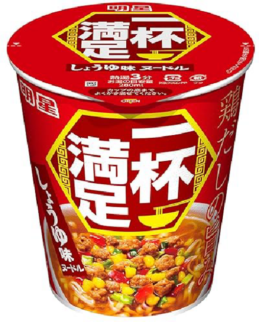묘조 한잔 만족 쇼유 맛 누들 60g, 12개