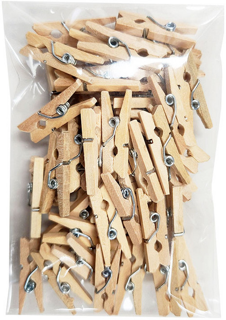 살림모아 미니 나무집게, 1개