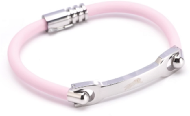 논스팍 정전기 방지 팔찌 게르마늄 건강팔찌 밴드, 핑크, 1개