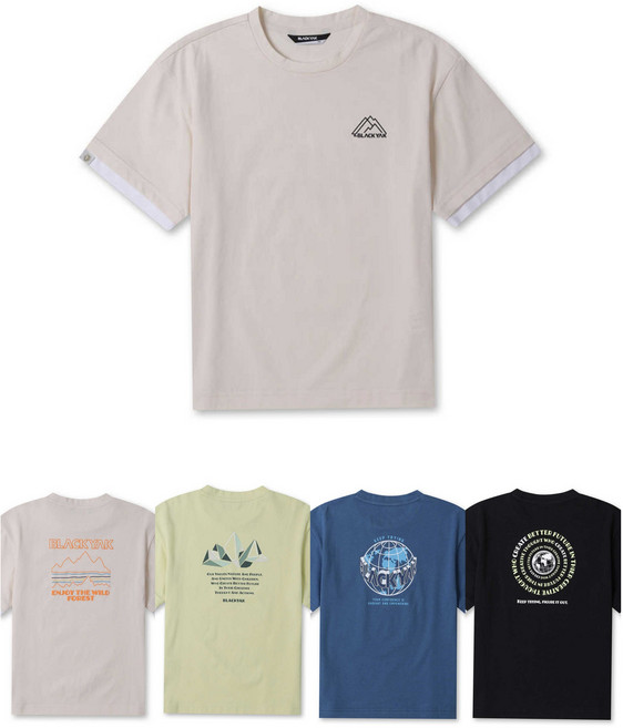 블랙야크키즈 아동용 아이싱 소로나 단체티 그라운드냉감반팔티셔츠 1BKTSMU906