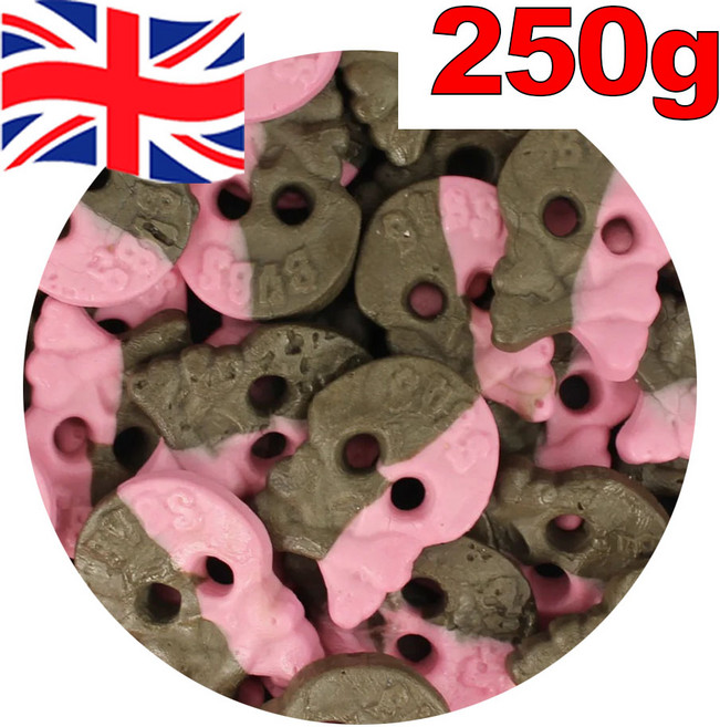 [영국발송] 250g 스웨디시 스웨덴 젤리 법스 라즈베리 앤 리코라이스 감초맛 Raspberry&Liquorice Foam, 1개