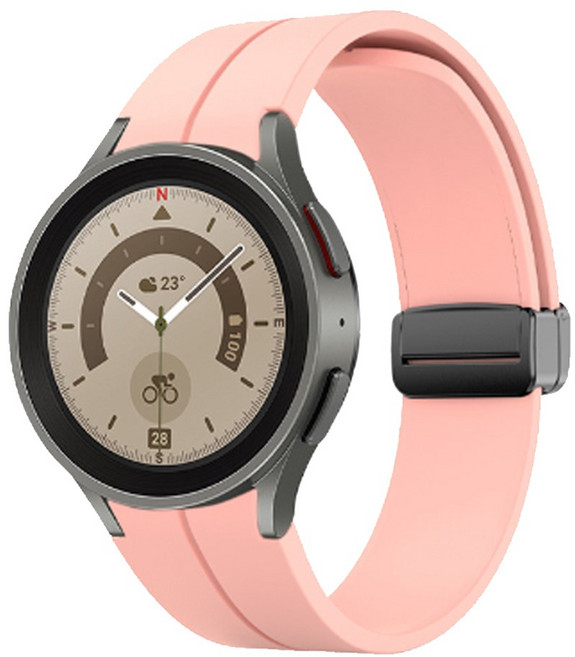 스토리링크 갤럭시 워치7 6 5 4 40mm 44mm 프로 45mm 클래식 43mm 47mm호환 스트랩 시계줄 가죽 메탈 밀레니즈루프 스포츠루프, 22.D버클 스포츠_핑크, 1개