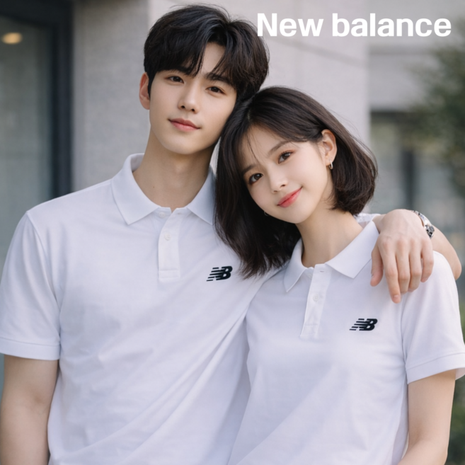 뉴발란스 드라이핏 반팔티 기능성 원단 여름 스포츠 카라티 커플티 with VIVAJS