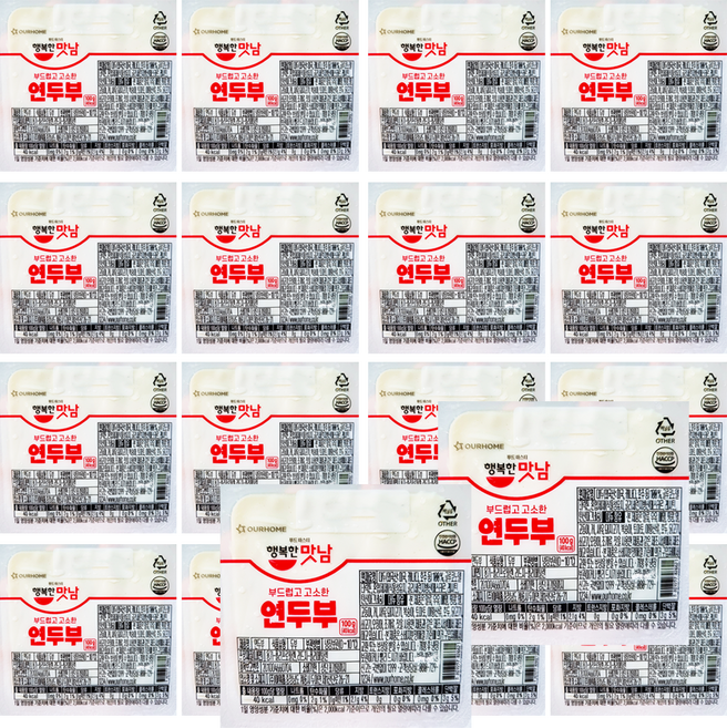 아워홈 연두부 100g x 40개 / 생식용 모닝두부, 4kg, 1박스