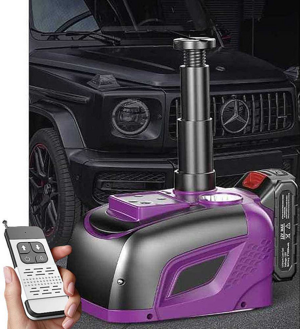 twS 휴대용 전동자키 무선 교체 수리 타이어 리프트, 리모콘 싱글 잭 5톤 45CM + 전기렌치, 1개