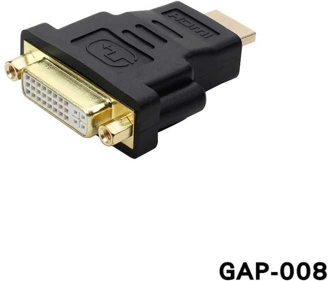 i-gota 高速 合法授權製造 鍍金高畫質轉接頭, HDMI公轉DVI 24+5母4K, 1個