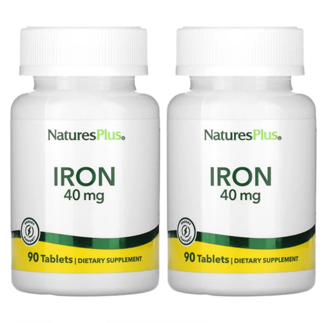 네이처스플러스 철분 40mg 90정 X 2개, 2개(90정＋90정) - 쿠팡