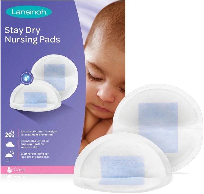 Lansinoh Stay Dry 일회용 수유 패드 60 개 Lansinoh Stay Dry Disposable Nursing Pads 60 Count, 1개 - 쿠팡