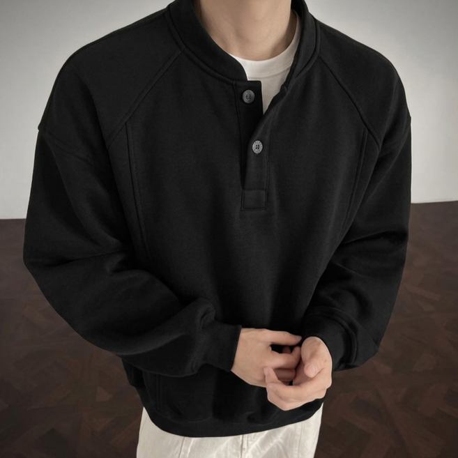 스타일닥터 남성 긴팔 티셔츠 폴로 셔츠 오버핏 골지 라운드 니트 맨투맨 빅사이즈