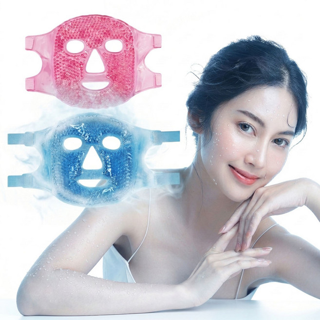 다이쏘 페이스 비즈 얼굴 냉온 찜질팩, 1개, 스카이블루