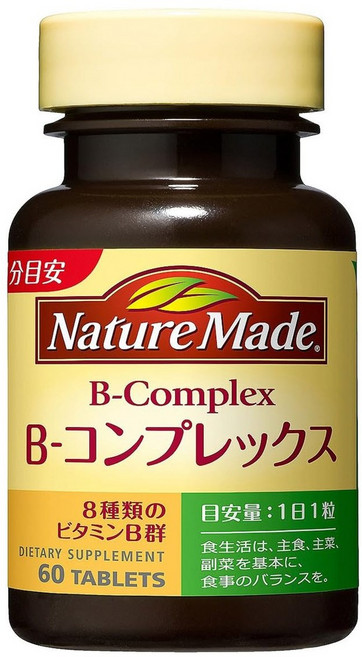 Nature Made 네이처메이드 B 콤플렉스 비타민B군 엽산 비오틴 함유 [60정 60일분], 1개, 60정