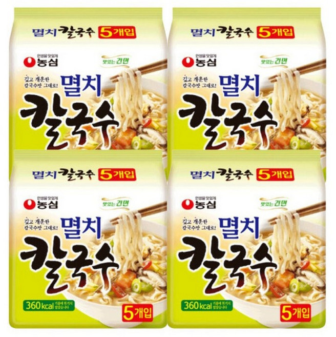 멸치칼국수 98g 5입X4개(20개), 4개