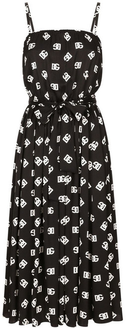 돌체앤가바나 DG 프린트 플리츠 드레스