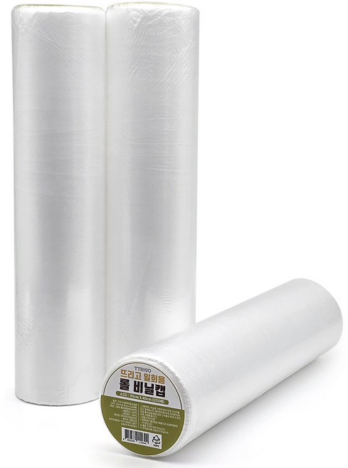 뜨리고 일회용 롤비닐캡 200매 (소 3롤), 3개, 투명