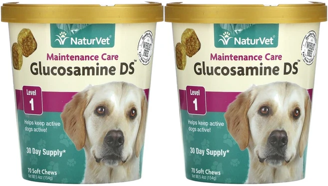 NaturVet 글루코사민 DS 유지 관리 츄르 레벨1 소프트 츄 70개입 2팩 - 쿠팡