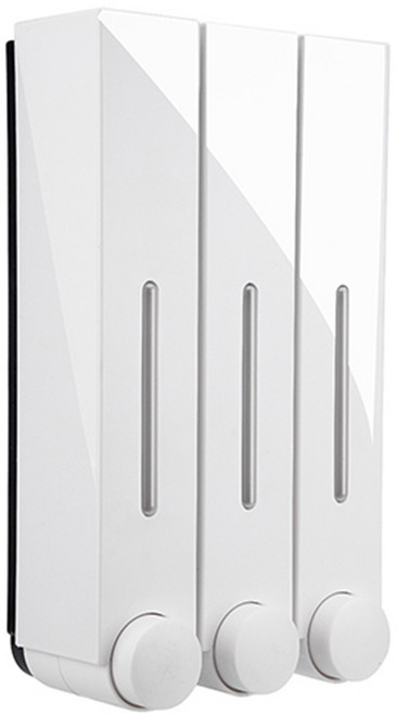 위시월드 타공 욕실 디스펜서 샴푸, 화이트, 3세트