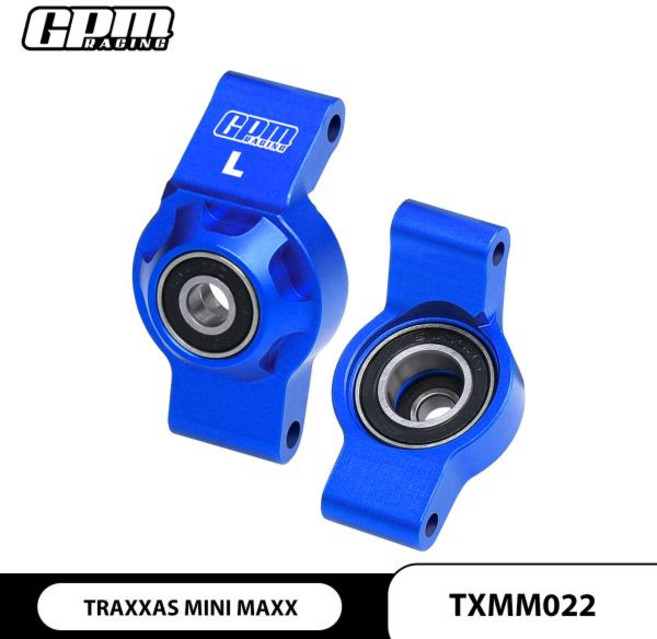 GPM 7075Alu 후면 허브 스텁 액슬 캐리어 및 TRAXXAS Mini Maxx XRT 108076-1F용 오버사이즈 베어링