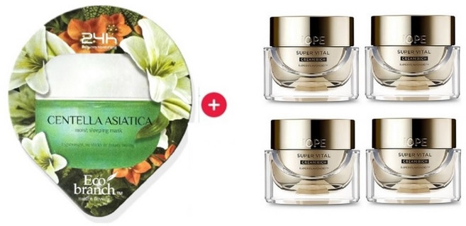 슬리핑마스크2개/아이오페 슈퍼바이탈 크림 리치14mlx4개(총56ml), 1개, 아이오페 슈퍼바이탈 크림 리치14mlx4개