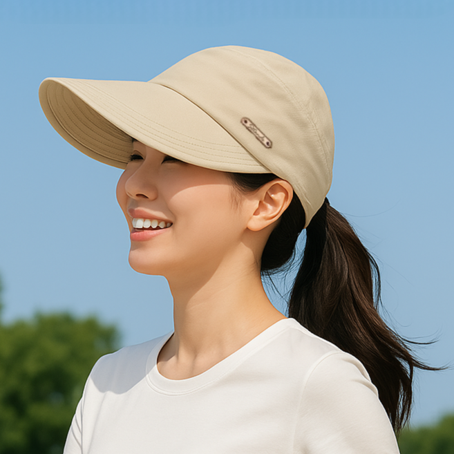 하나코코 자외선차단 모자 햇빛가리개 챙넓은 모자 물놀이 얼굴 작아보이는 마스크 걸이형 모자