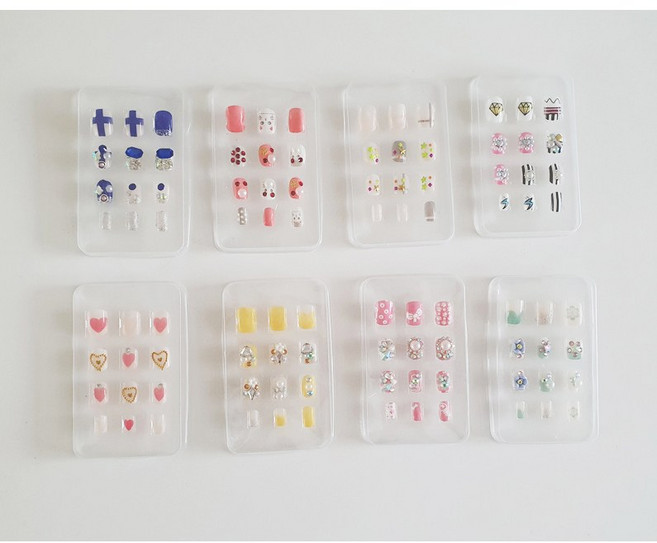 풀스톤 네일 유아 아동 어린이 손톱 스티커, 1개, 랜덤