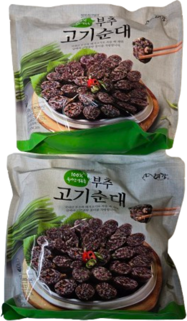 려강 부추고기순대 아이스박스포장 /코스트코, 1.5kg, 2개