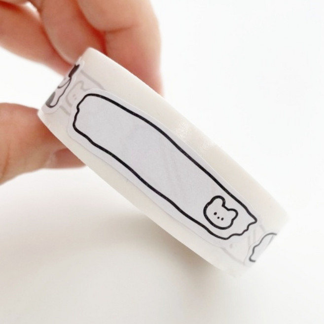 로기플랜 캐릭터 메모 스티커 접착형 롤 200장 빈티지 다꾸용, 1개, E.길쭉 고양이