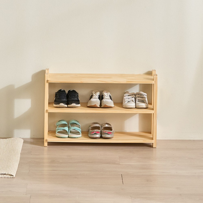 예다움 아기 신발정리대 어린이 키즈 신발장 3단 400, 1.아기신발장 3단 400_A8573, 내추럴