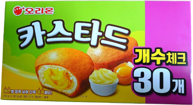 오리온 카스타드, 23g, 30개