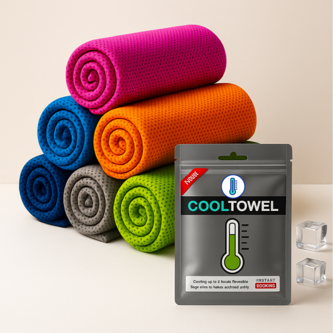 생활공감 뉴 아이스 쿨타올 쿨스카프 냉감타올, 진블루, 5개