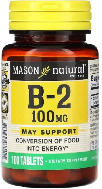 메이슨 내추럴 비타민B-2 100mg 100정, 6개 - 쿠팡