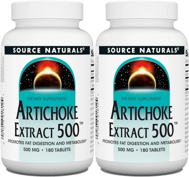 Source Naturals 소스내추럴스 아티초크 추출물 500mg 테블릿, 2개, 180정, 180정 - 쿠팡