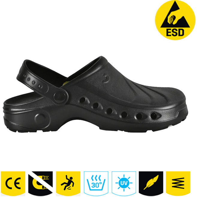 세이프티조거 제전 방진화 클린룸 정전기 방지 크린룸 슬리퍼 제전화