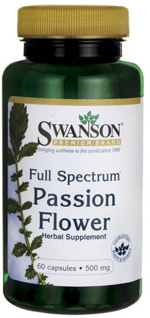Swanson 斯旺森 西番蓮膠囊 500mg, 60顆, 1罐