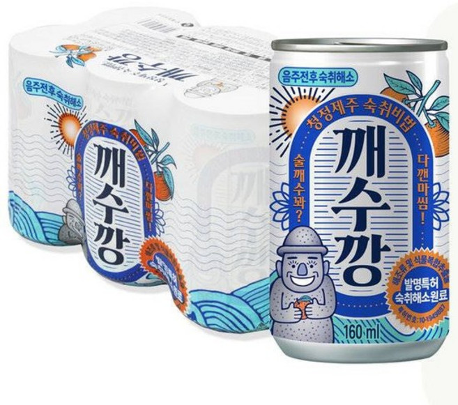 [롯데] 숙취해소제 깨수깡 1팩 6캔160ml, [5580361]옵션없음