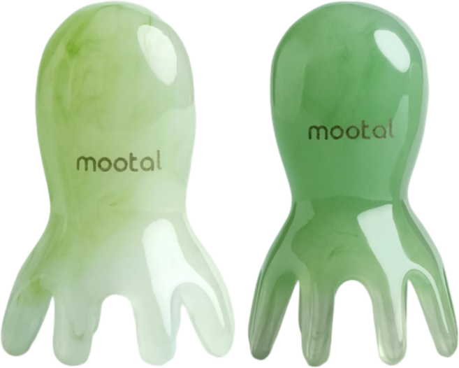 무탈 두피괄사 머리 승모근 지압 마사지기 1+1, 그린1개 + 딥그린1개, 2개