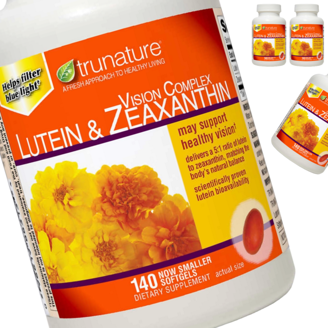트루네이처 비젼 콤플렉스 루테인 지아잔틴 소프트젤 (trunature Vision Complex Lutein Zeaxanthin Softgels), 140정, 4개