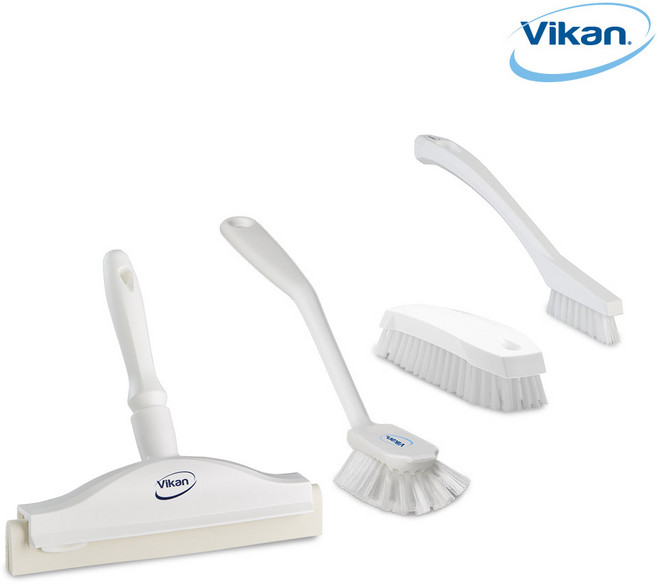 [바이칸] 욕실청소 4종세트(브러쉬+스퀴지) B타입, 흰색, 1세트