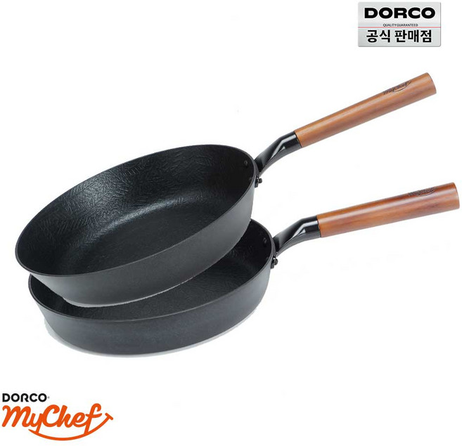 도루코 마이셰프 포레스타 IH 인덕션 프라이팬2종세트[팬28+궁중팬28], 팬28cm+궁중28cm, 혼합색상