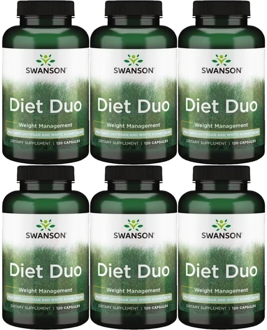스완슨 흰 강낭콩 키토산 함유 Diet Duo, 120정, 6팩 - 쿠팡