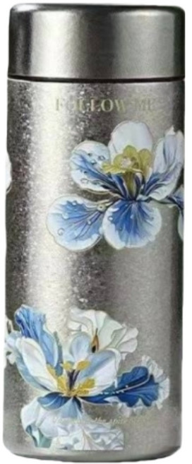 純鈦Mini保溫杯 輕量杯身 輕量隨行杯, 蘭鳶尾, 1個, 200ml