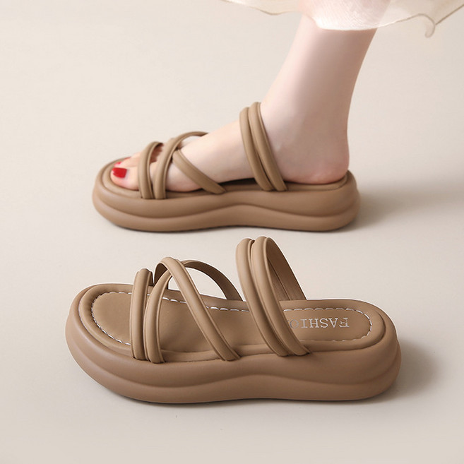 Modern Fashion 여성 발편한 슬리퍼 샌들 통굽 슈즈 X158