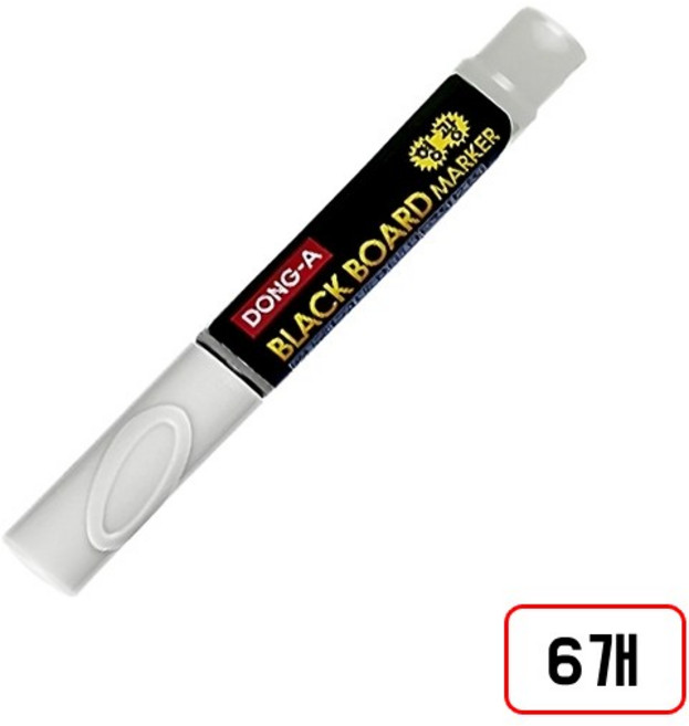 동아)형광블랙보드마카, 6개, 백색/DM501467