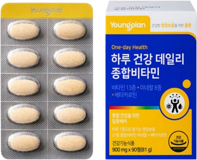 영진약품 하루 건강 데일리 종합비타민 81g, 1개, 90정 - 쿠팡