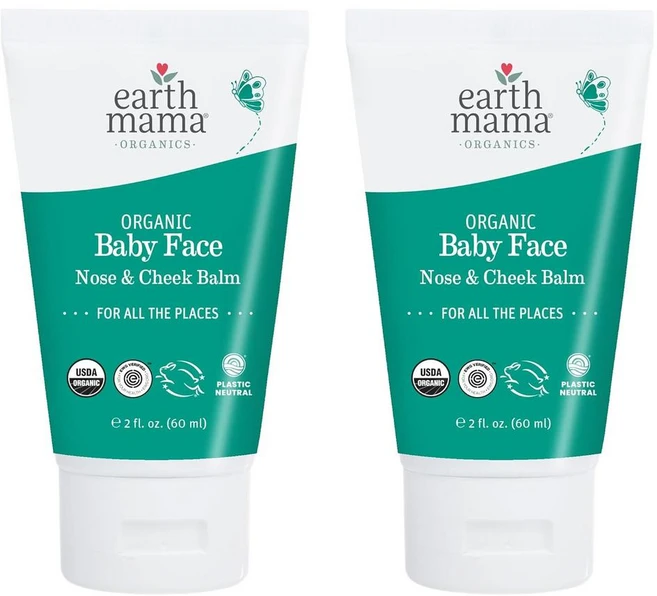 얼스마마 베이비 페이스 노즈 & 치크 밤 60ml 2개 Earth Mama Baby Face Nose & Cheek Balm - 쿠팡