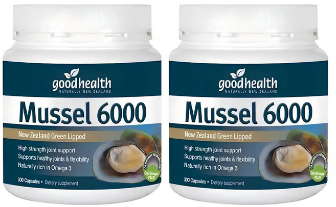 굿헬스 머셀 6000 뉴질랜드 그린 립 캡슐, 300정, 2개